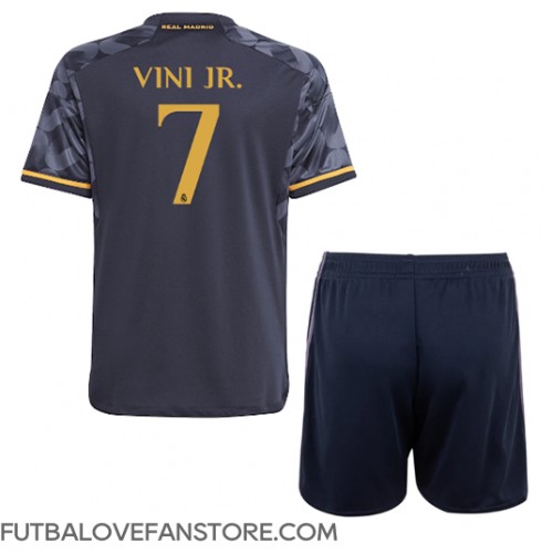 Real Madrid Vinicius Junior #7 Vonkajší Detský futbalový dres 2023-24 Krátky Rukáv (+ trenírky)